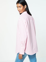 Pink Stripe Oversized Shirt - Image 3 of 7
