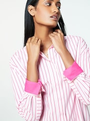 Pink Stripe Oversized Shirt - Image 4 of 7