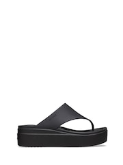 Crocs Black Brooklyn Flip Sandals - Image 1 of 5