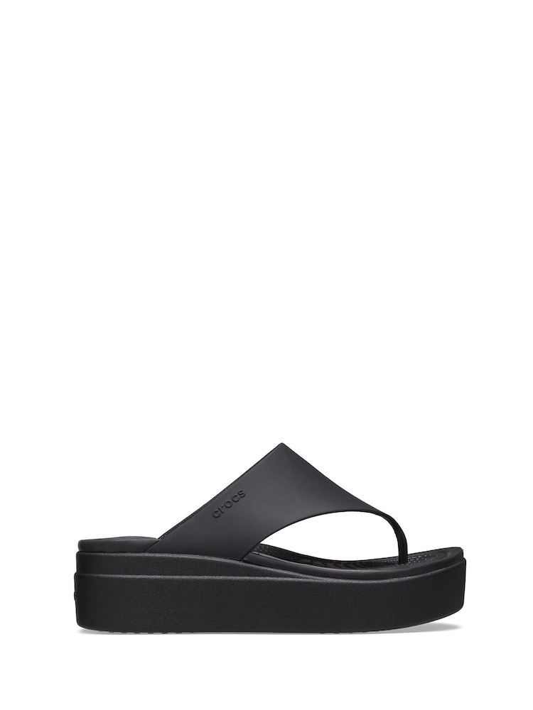 Crocs Black Brooklyn Flip Sandals - Image 1 of 5