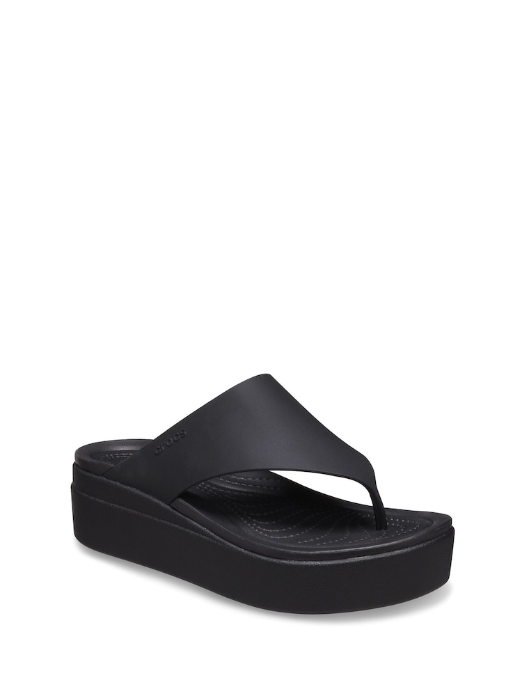 Crocs Black Brooklyn Flip Sandals - Image 2 of 5