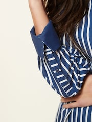 Cobalt Blue Stripe Oversized Shirt - Image 4 of 6