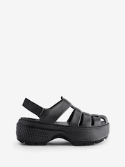 Crocs Black Stomp Fisherman Sandals - Image 1 of 4