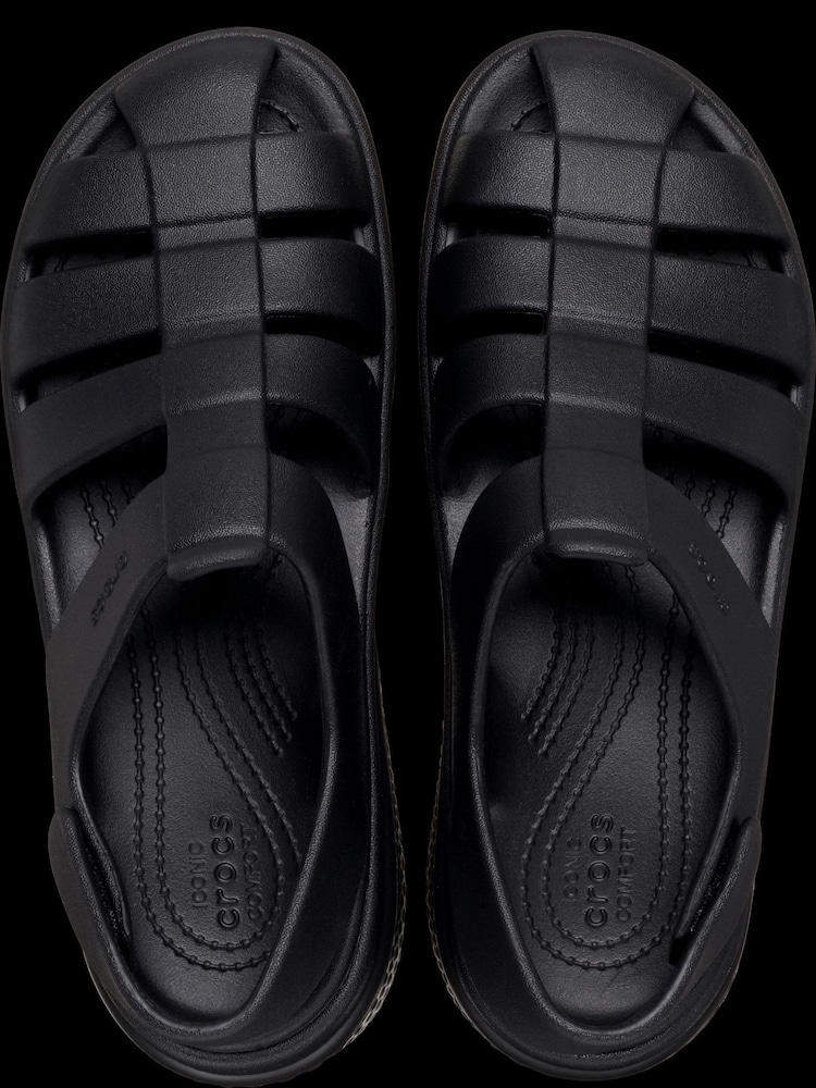 Crocs Black Stomp Fisherman Sandals - Image 2 of 4