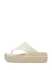 Crocs Cream Brooklyn Flip Sandals - Image 4 of 5
