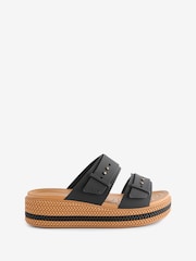 Crocs Black Brooklyn Woven Buckle Sandals - Image 1 of 7