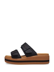 Crocs Black Brooklyn Woven Buckle Sandals - Image 3 of 7