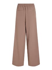 VILA Tan Brown High Waisted Pinstripe Wide Leg Smart Trousers - Image 6 of 6