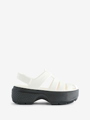 Crocs White Stomp Fisherman Sandals - Image 1 of 4