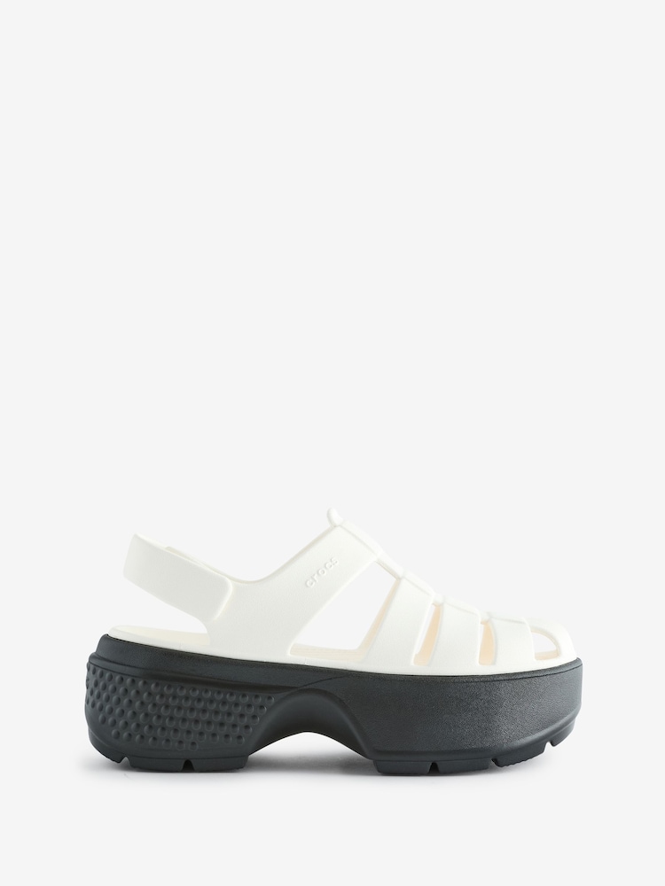Crocs White Stomp Fisherman Sandals - Image 1 of 4