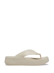 Crocs Beige Getaway Platform Flip Sandals - Image 1 of 7