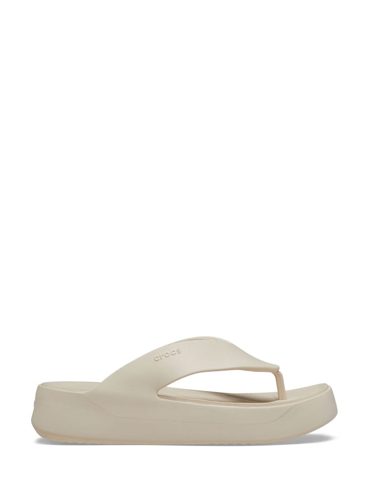Crocs Beige Getaway Platform Flip Sandals - Image 1 of 7