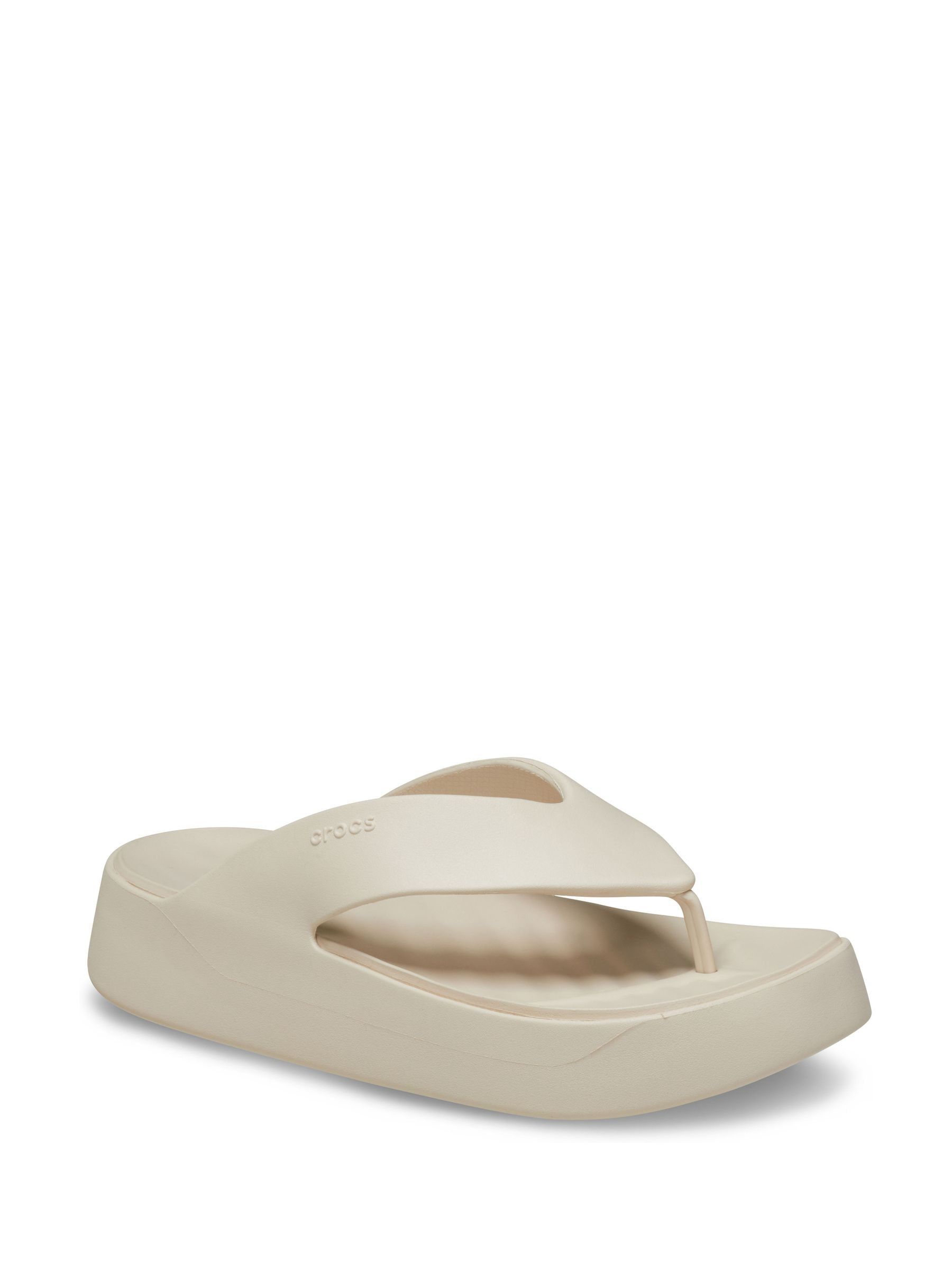 Buy Crocs Beige Getaway Platform Flip Sandals from Next USA