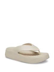 Crocs Beige Getaway Platform Flip Sandals - Image 3 of 7