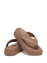 Crocs Brown Getaway Platform Flip Flops - Image 3 of 5