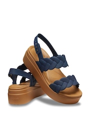 Crocs Navy Brooklyn Woven Sandals - Image 4 of 7