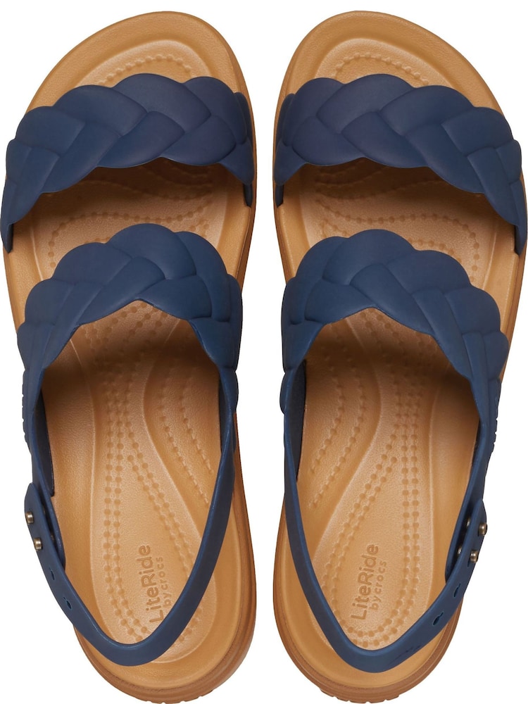 Crocs Navy Brooklyn Woven Sandals - Image 7 of 7