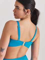 Simply Be Blue Magisculpt Bandeau Hardware Bikini Top - Image 2 of 4