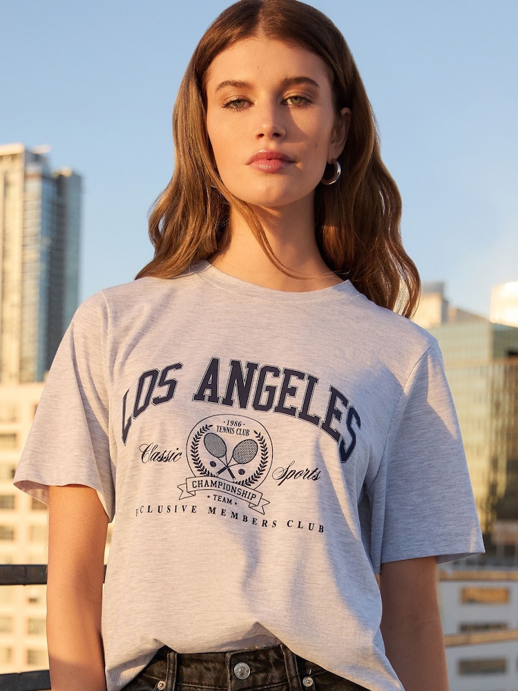 Friends Like These Grey Round Neck Logo T-Shirt - Image 4 of 4 Friends Like These Grey Round Neck Logo T-Shirt - Image 4 of 4