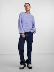 PIECES Blue Cosy Long Sleeve Jumper - Image 3 of 6