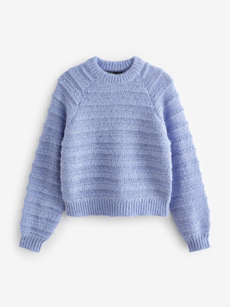 PIECES Blue Cosy Long Sleeve Jumper - Image 6 of 6