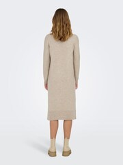 ONLY Cream Long Sleeve Roll Neck Knitted Dress - Image 2 of 7