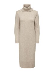 ONLY Cream Long Sleeve Roll Neck Knitted Dress - Image 7 of 7