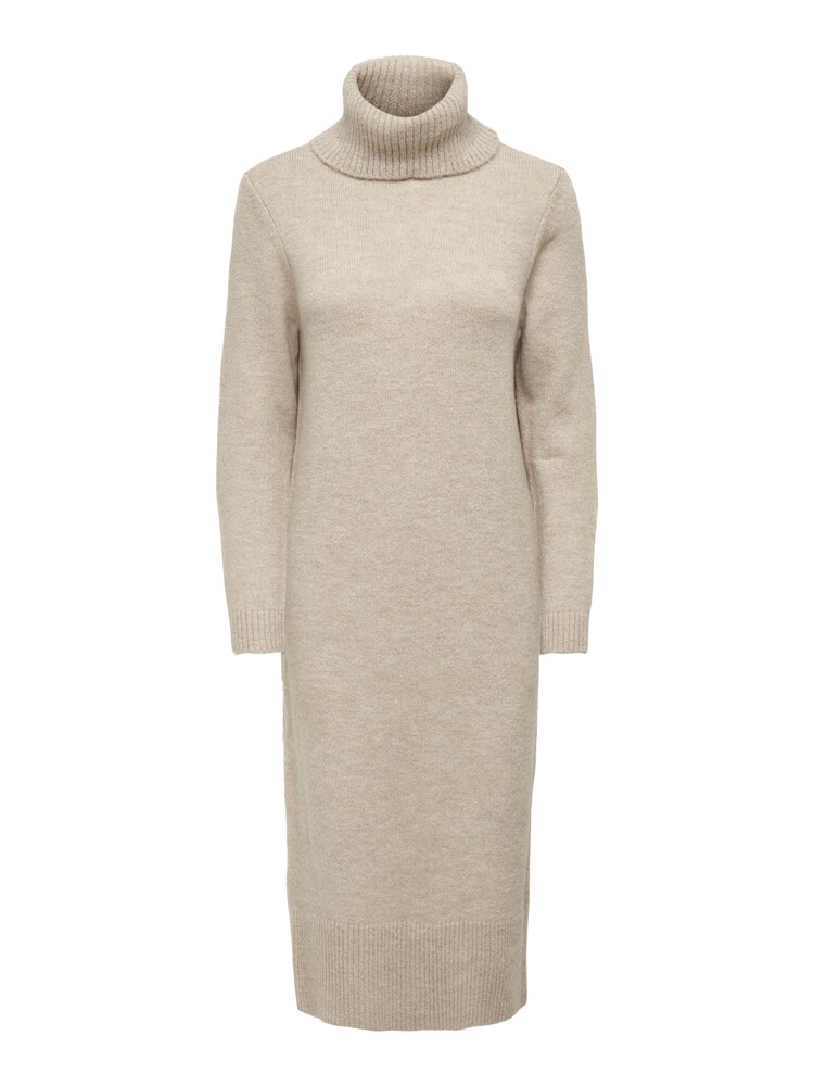 ONLY Cream Long Sleeve Roll Neck Knitted Dress - Image 7 of 7