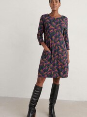 Seasalt Cornwall Tall Blue Print Makers Dress - Image 1 of 5