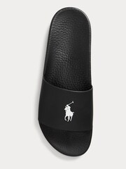Polo Ralph Lauren Black Signature Pony Sliders - Image 1 of 4