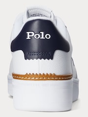 Polo Ralph Lauren White Masters Court Leather Trainers - Image 4 of 4