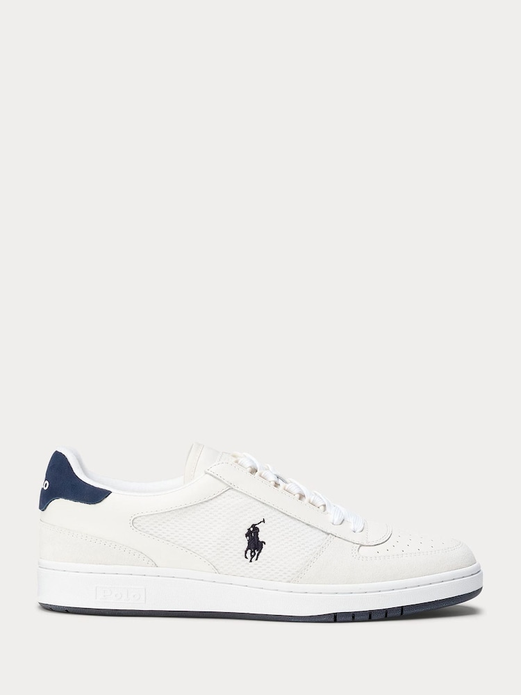 Polo Ralph Lauren Court Leather-Paneled Trainers - Image 1 of 4