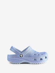 Crocs Violet Purple Kids Classic Glitter Clogs - Image 1 of 6