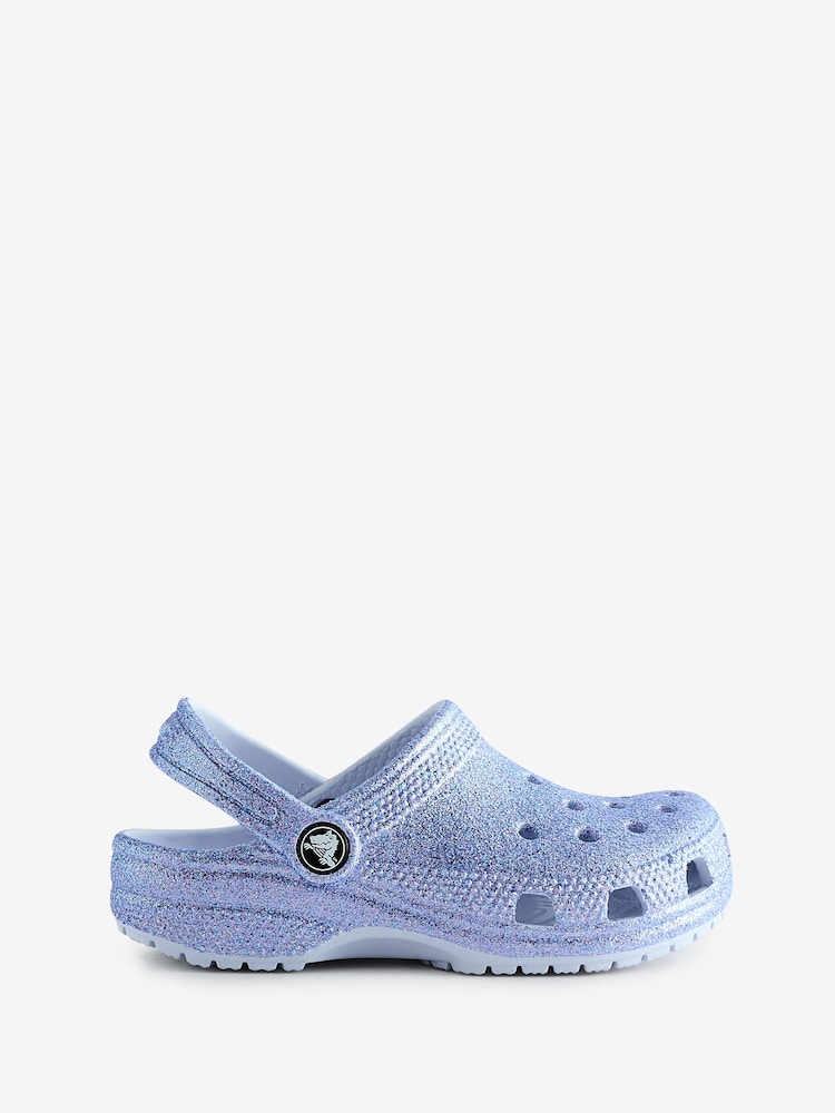 Crocs Violet Purple Kids Classic Glitter Clogs - Image 1 of 6