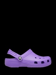 Crocs Dark Purple Kids Unisex Classic Clogs - Image 5 of 8