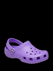 Crocs Dark Purple Kids Unisex Classic Clogs - Image 6 of 8