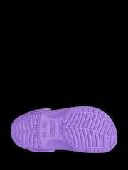 Crocs Dark Purple Kids Unisex Classic Clogs - Image 7 of 8