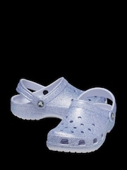 Crocs Light Purple Classic Glitter Toddler Clogs - Image 7 of 8