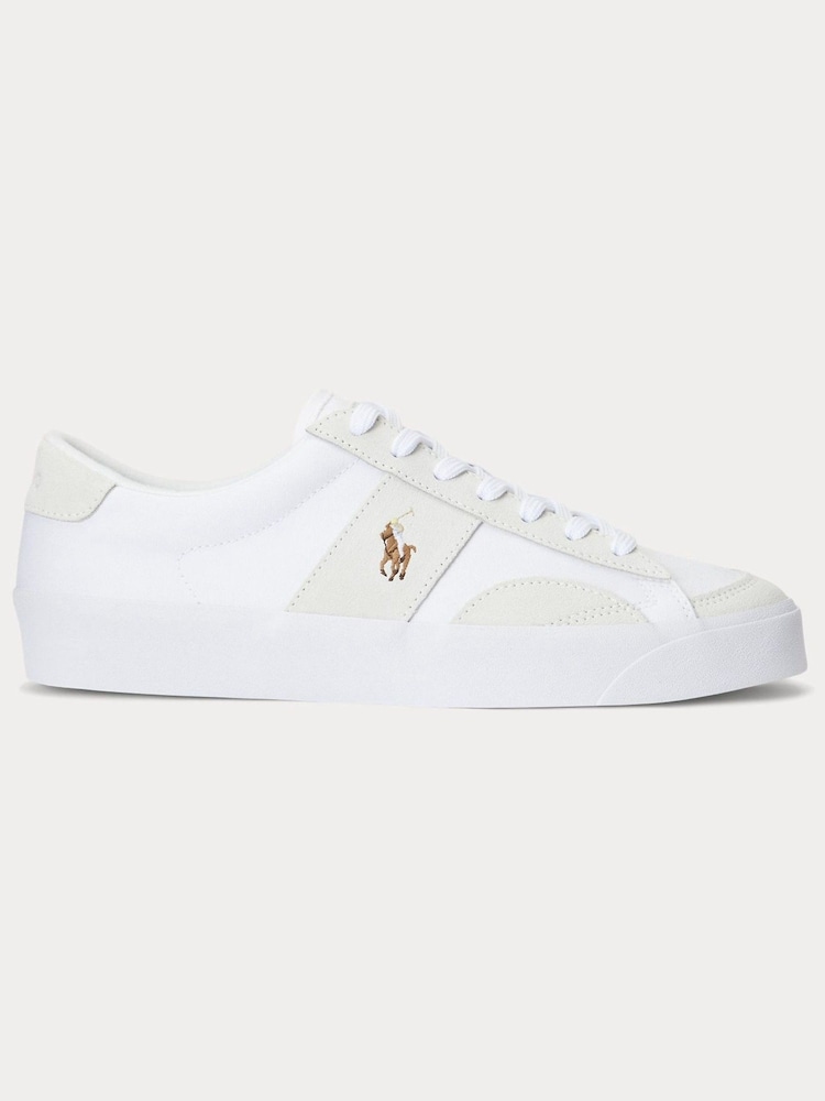 Polo Ralph Lauren Sayer Canvas & Suede Trainers - Image 1 of 4 Polo Ralph Lauren Sayer Canvas & Suede Trainers - Image 1 of 4