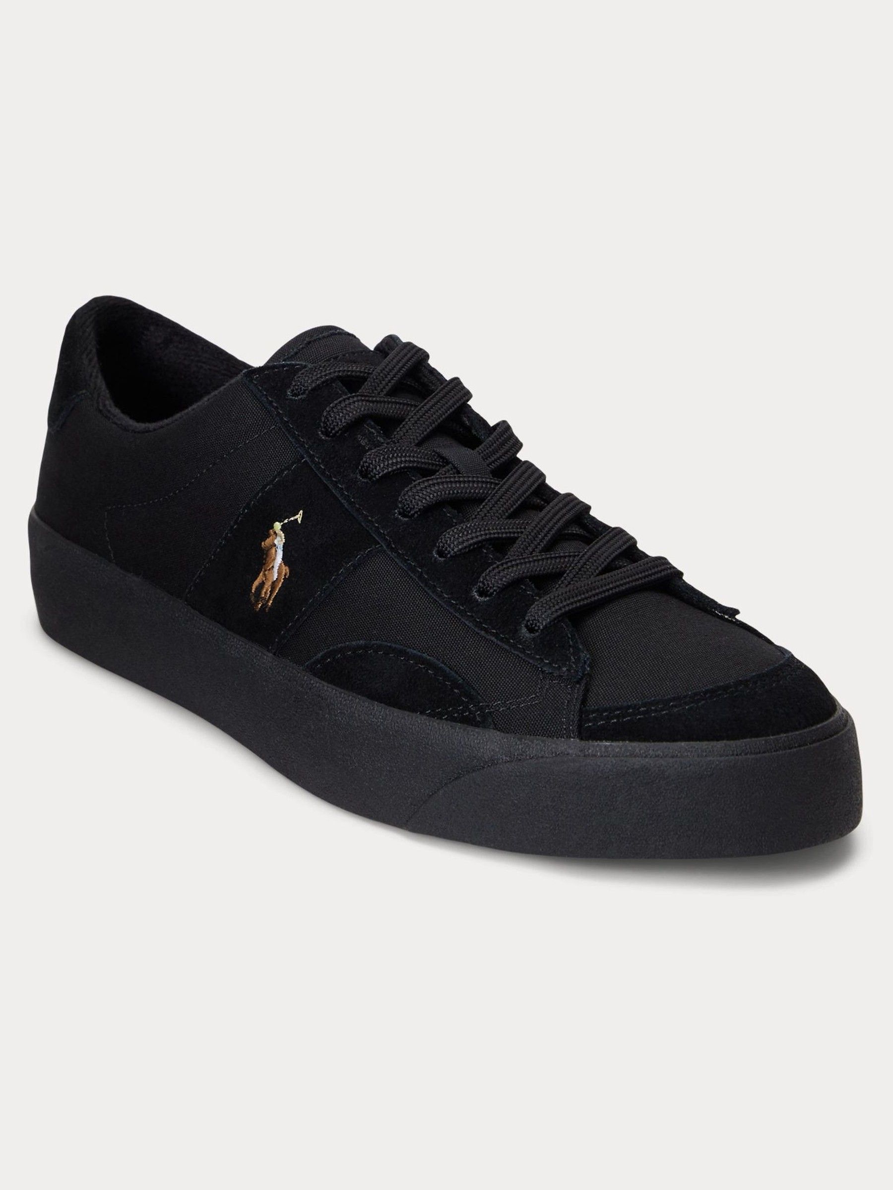 Buy Polo Ralph Lauren Sayer Canvas Suede Trainers from Next Luxembourg