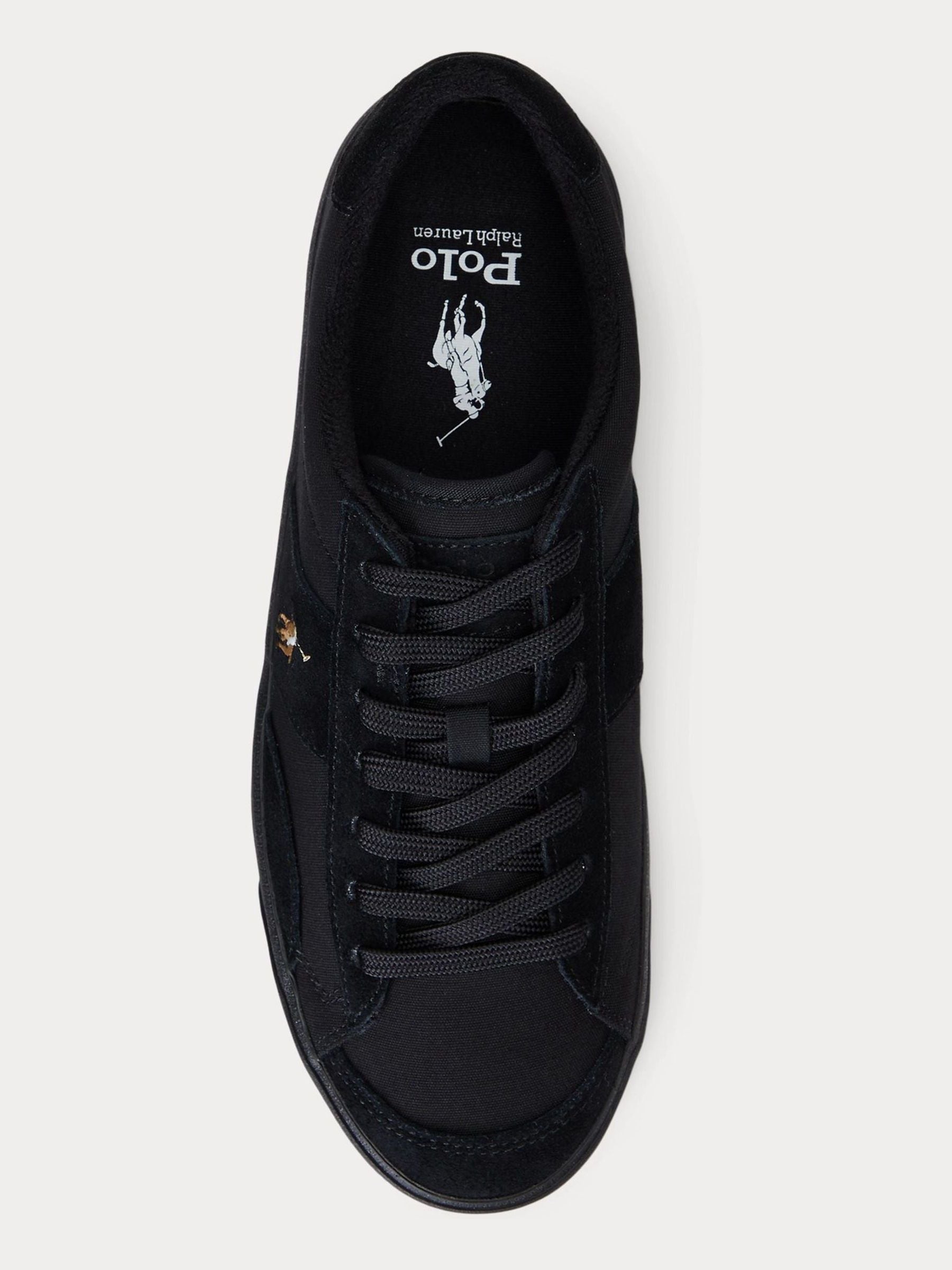 Buy Polo Ralph Lauren Sayer Canvas Suede Trainers from Next Luxembourg