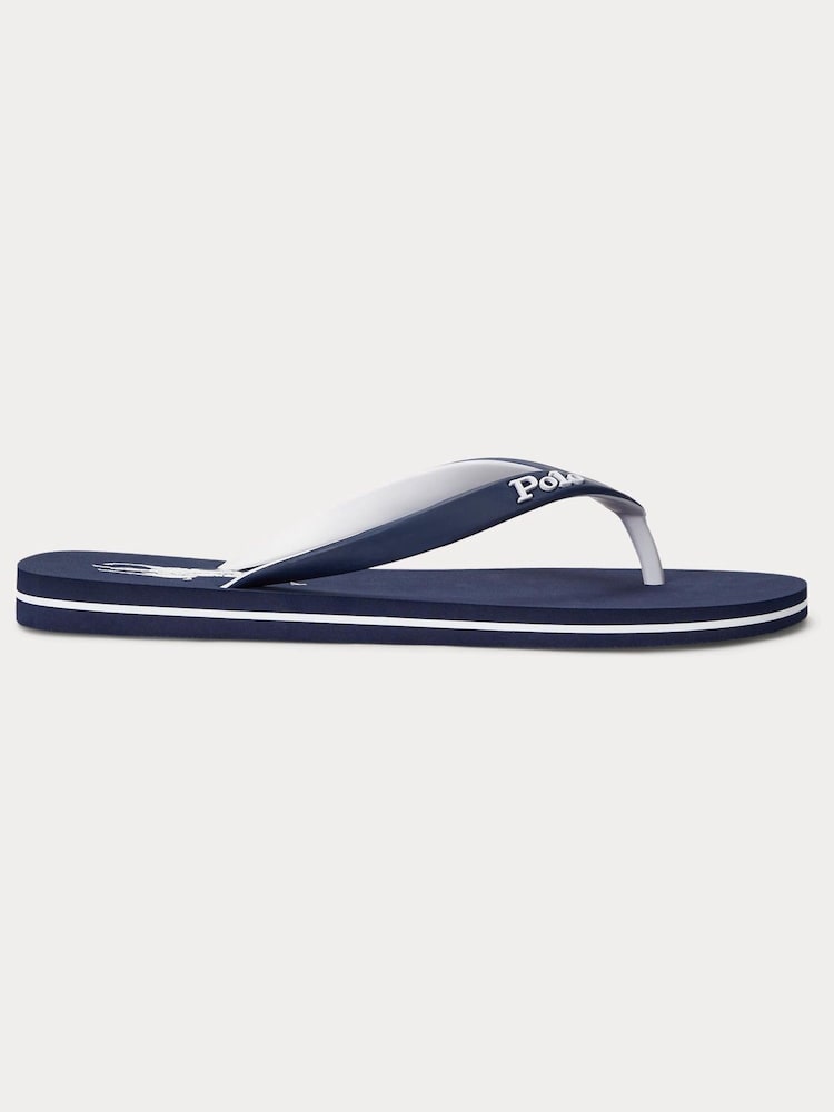 Polo Ralph Lauren Navy Camo Print Flip Flops - Image 2 of 5