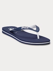 Polo Ralph Lauren Navy Camo Print Flip Flops - Image 3 of 5