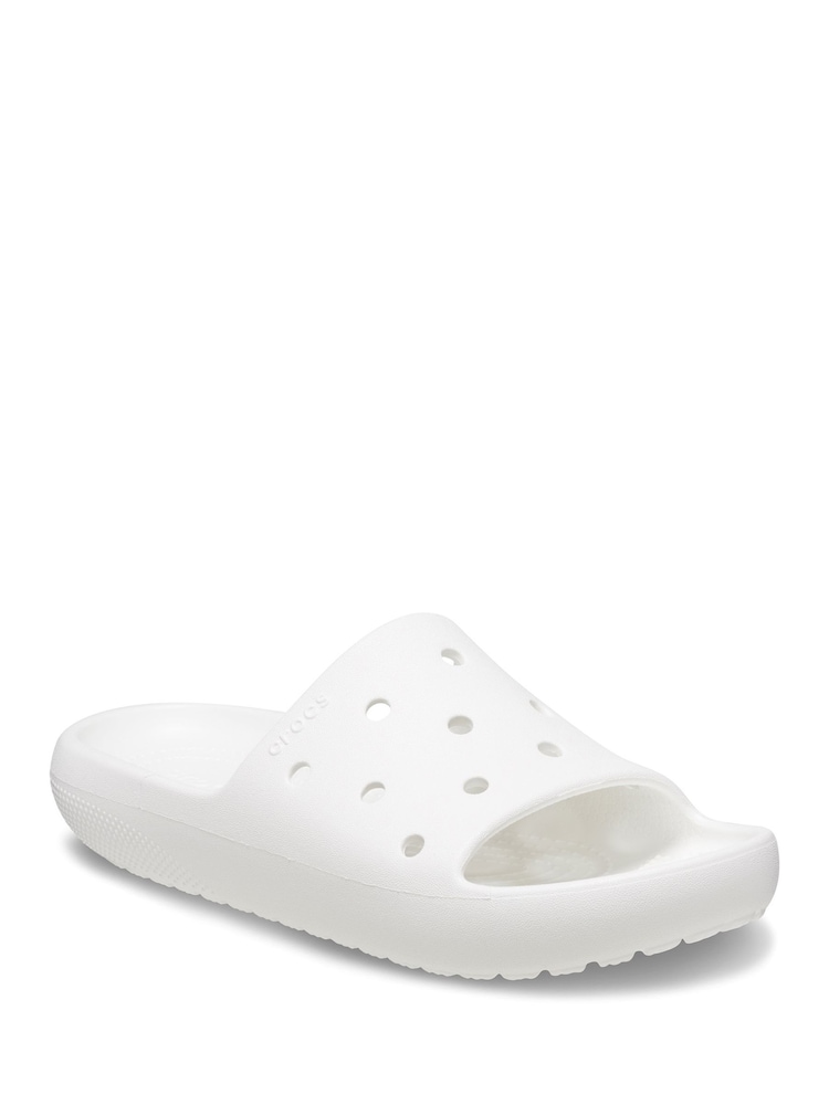 Crocs White Classic Unisex Sandals - Image 1 of 5