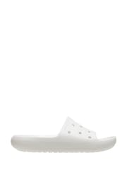 Crocs White Classic Unisex Sandals - Image 2 of 5