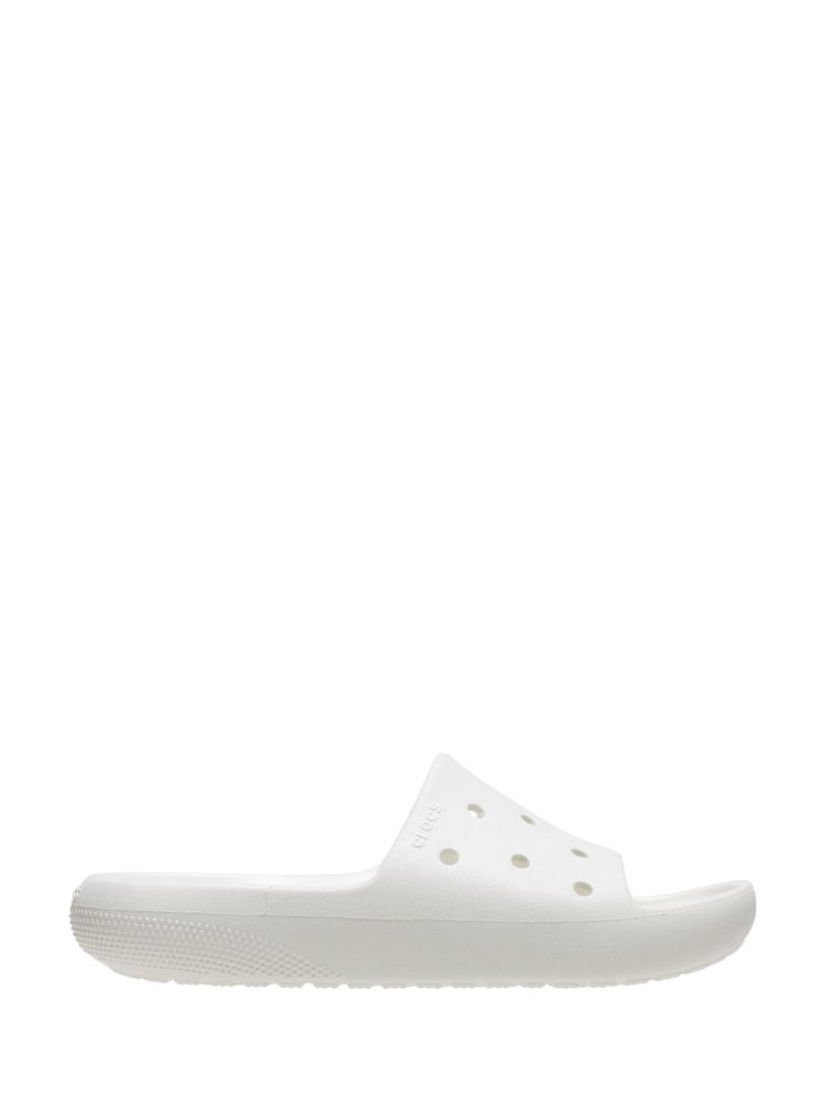 Crocs White Classic Unisex Sandals - Image 2 of 5