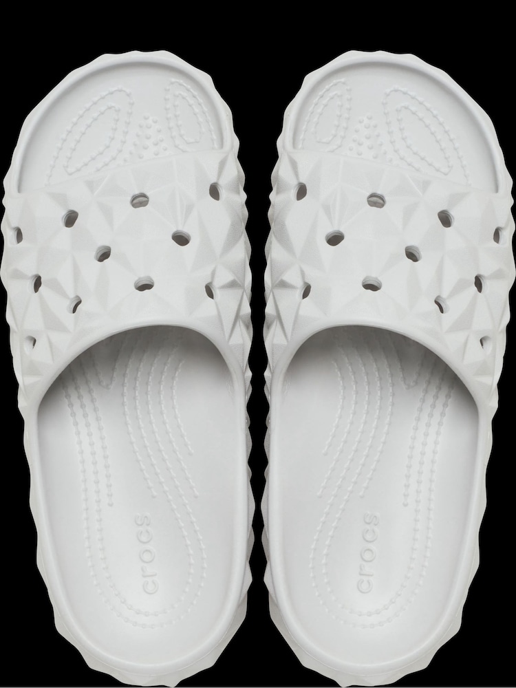 Crocs Grey Geometric Slide Sandals - Image 8 of 8