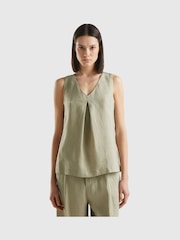 Benetton 100% Linen Blouse - Image 1 of 3