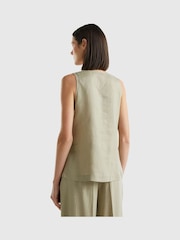 Benetton 100% Linen Blouse - Image 2 of 3