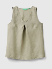 Benetton 100% Linen Blouse - Image 3 of 3